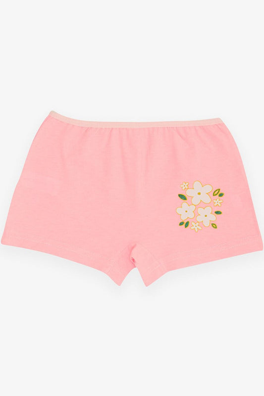 Girl's Boxer Floral Printed Pink (Age 7-11)