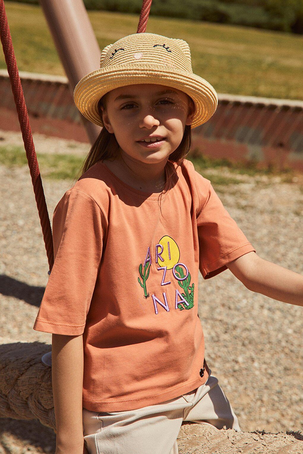 Arizona Embroidered Girls' T-Shirt