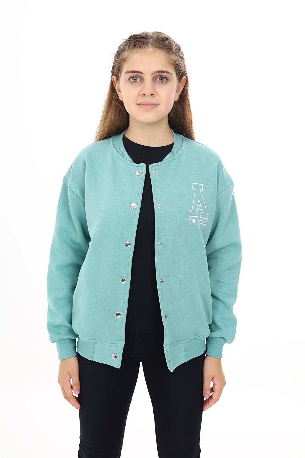 Girl's College Style A Printed Jacket 7 -13 Years Lx271