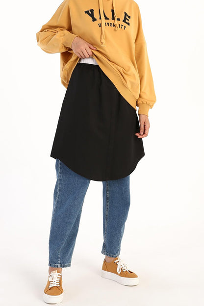 Black Underwear Cotton Shirt Skirt