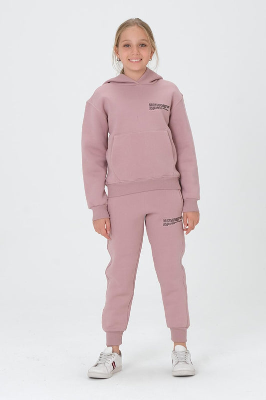 Girl's Hooded Tracksuit Set