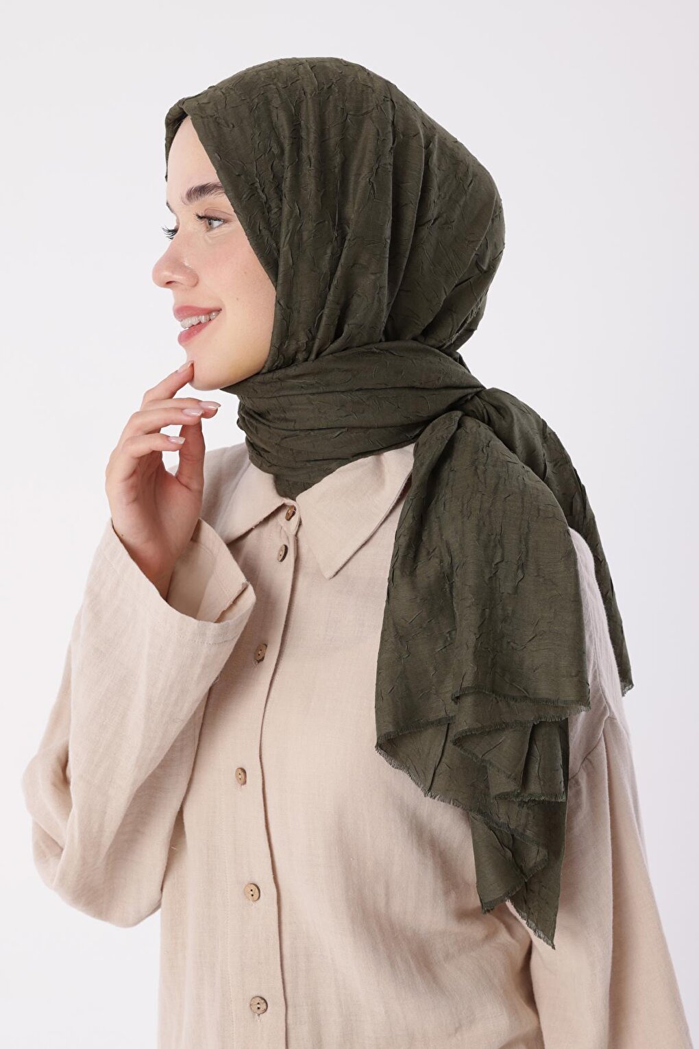 Khaki Bamboo Krash Shawl