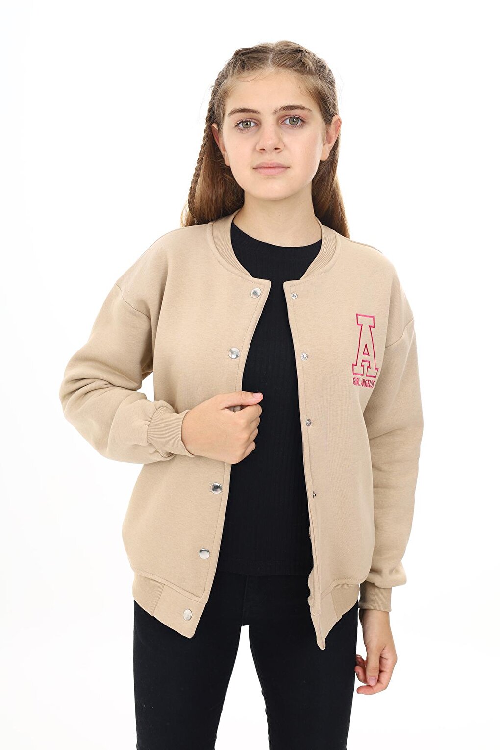 Girl's College Style A Printed Jacket 7 -13 Years Lx271