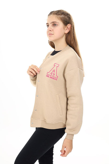 Girl's College Style A Printed Jacket 7 -13 Years Lx271