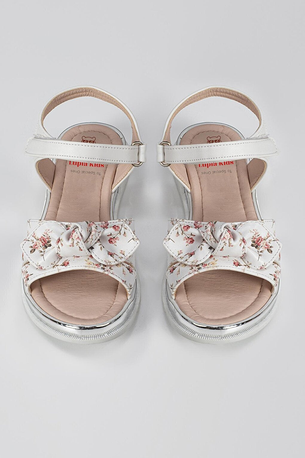 Floral White Girls Sandals