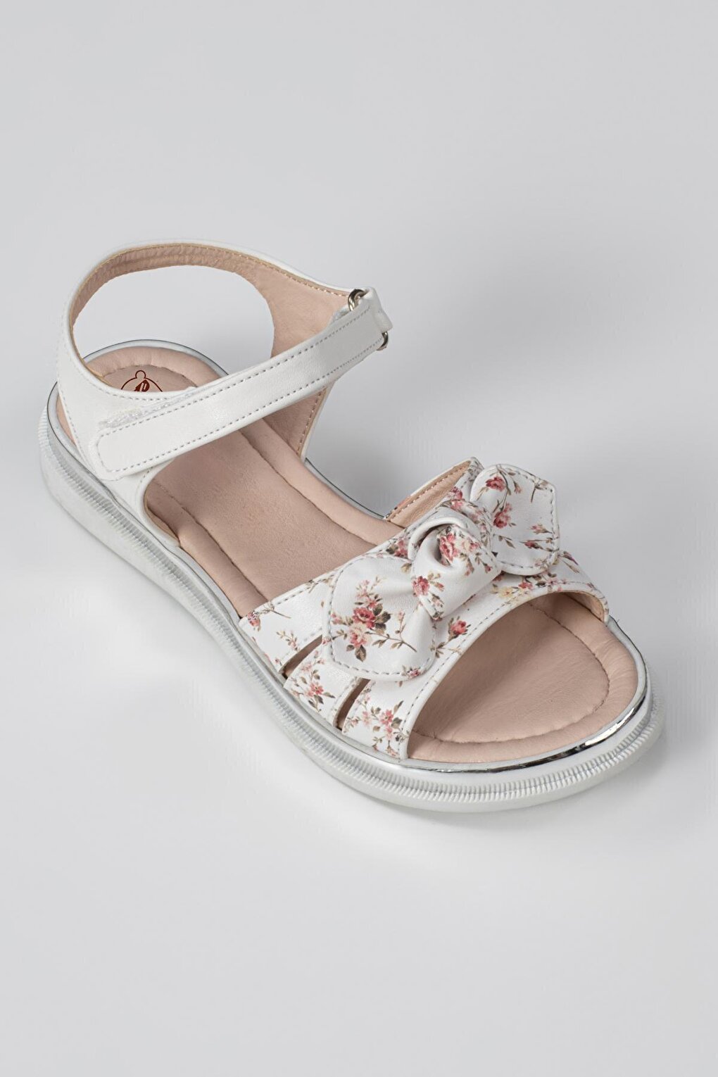 Floral White Girls Sandals