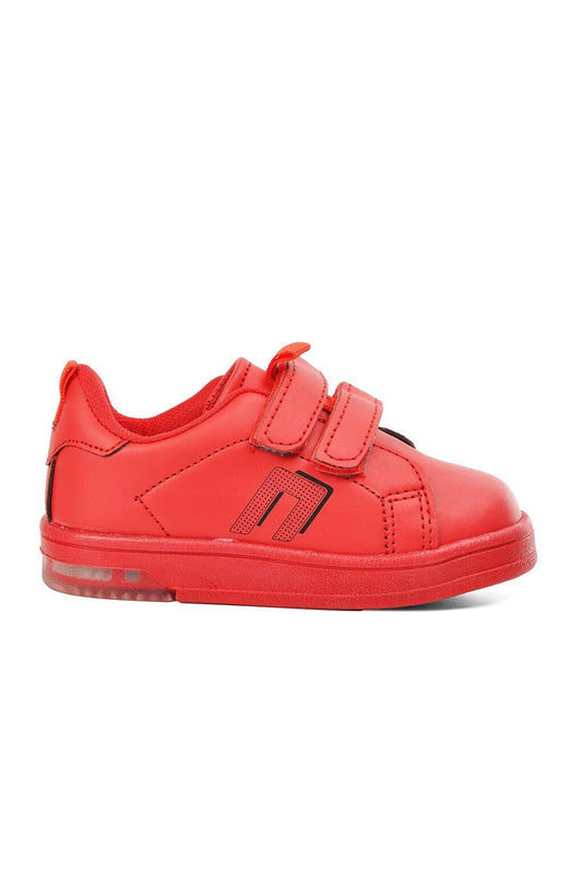 Red Velcro Boy Sneaker Pepe Short-B