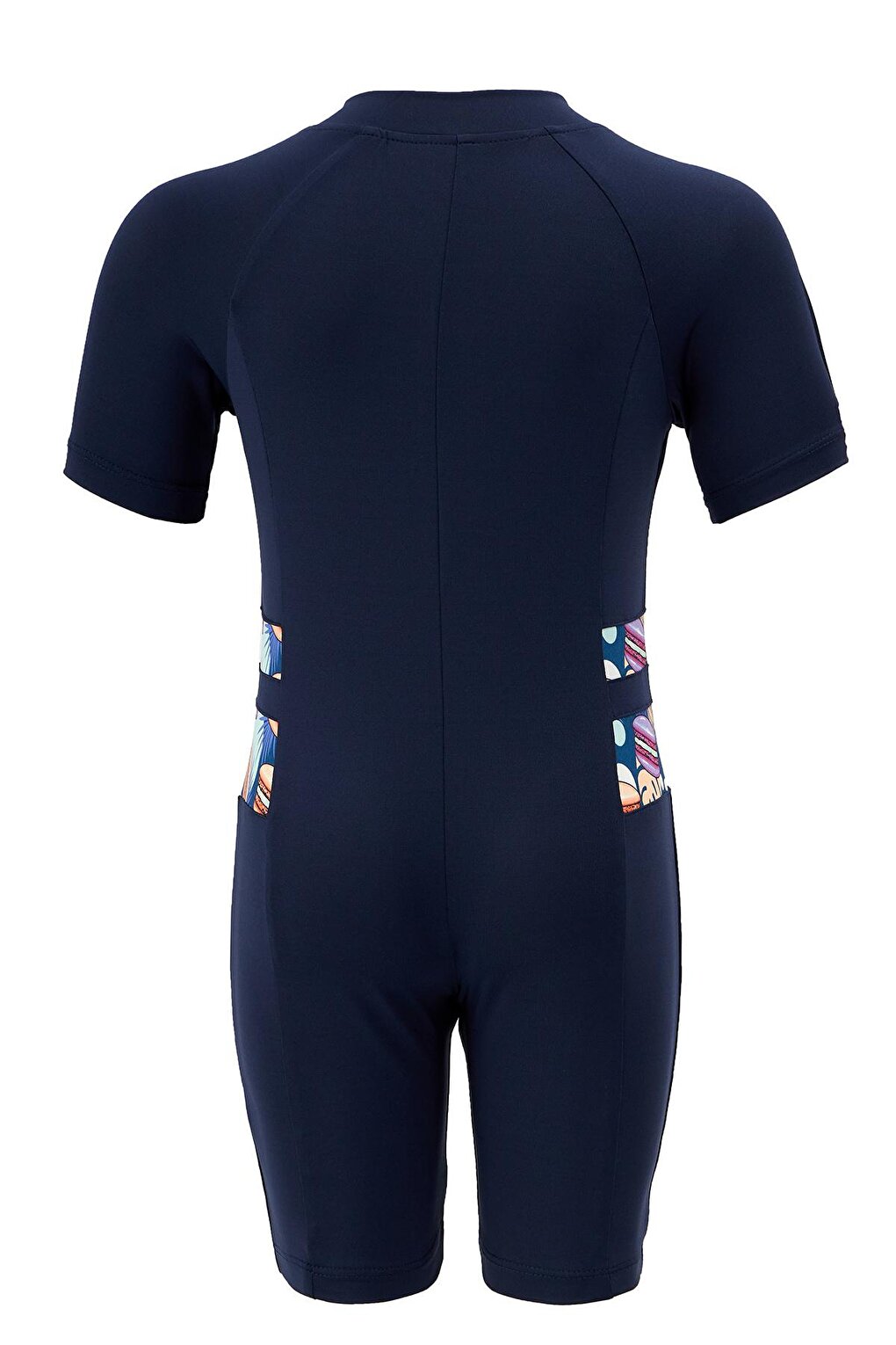 Overalls Short Sleeve Children's Swimming Swimsuit with Shorts Toad 0605 Dark Navy Blue