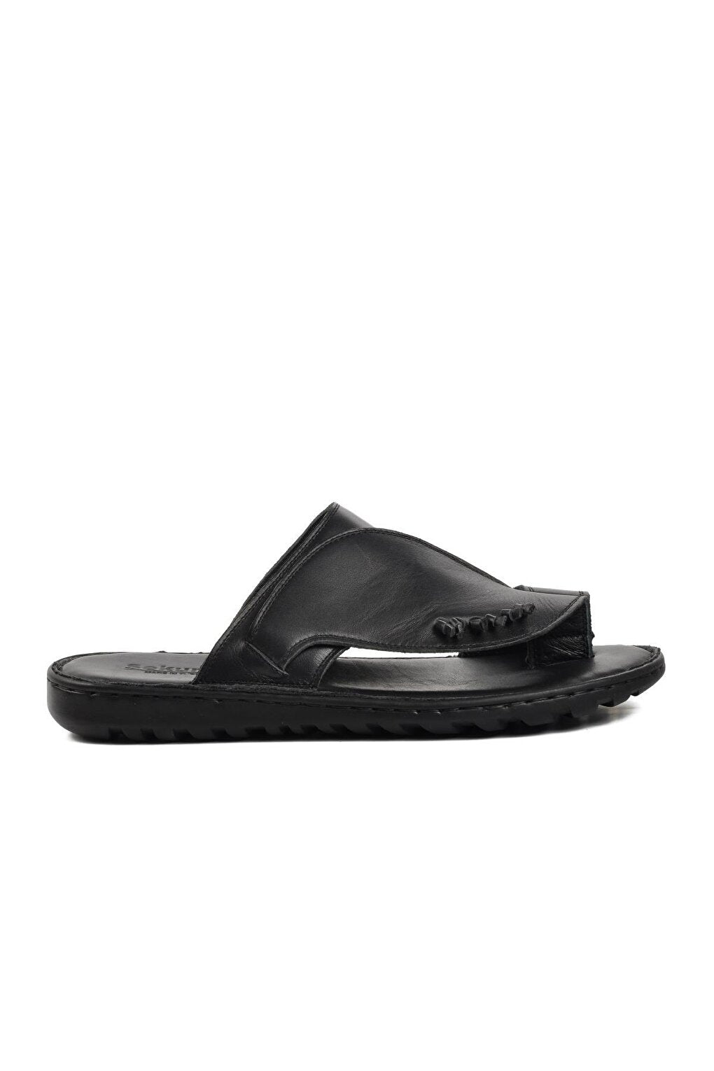 Sekurlet 7002 Large Size Genuine Leather Black Men's Slippers