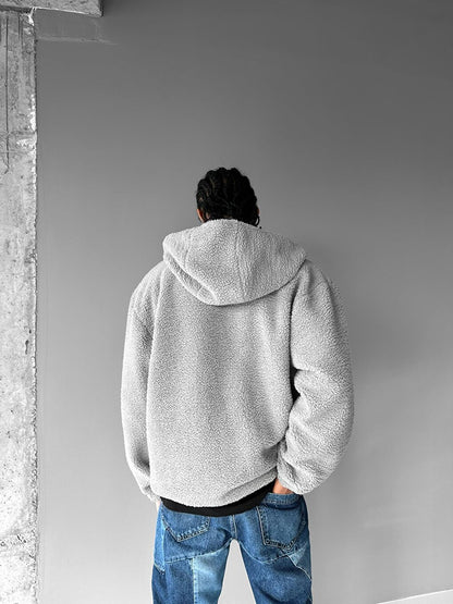 Oversize Plush Jacket Gray