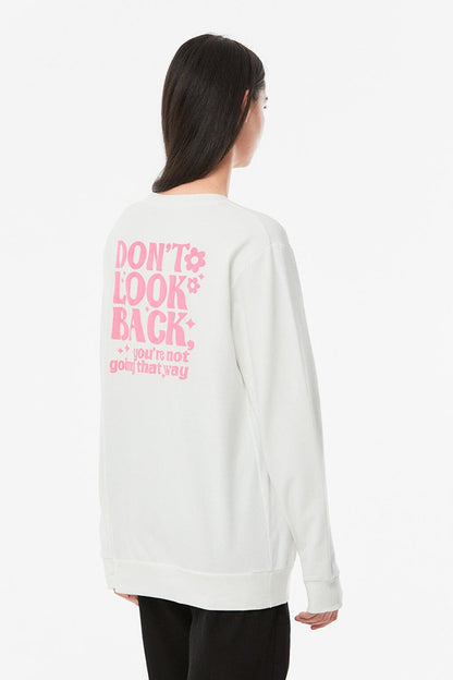 Printed Crew Neck Girl's Sweatshirt