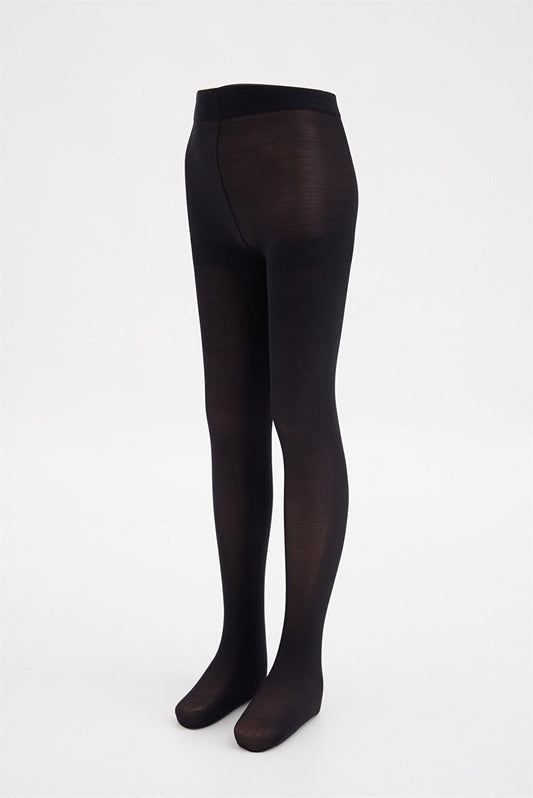 Girl's Mousse Pantyhose BLACK