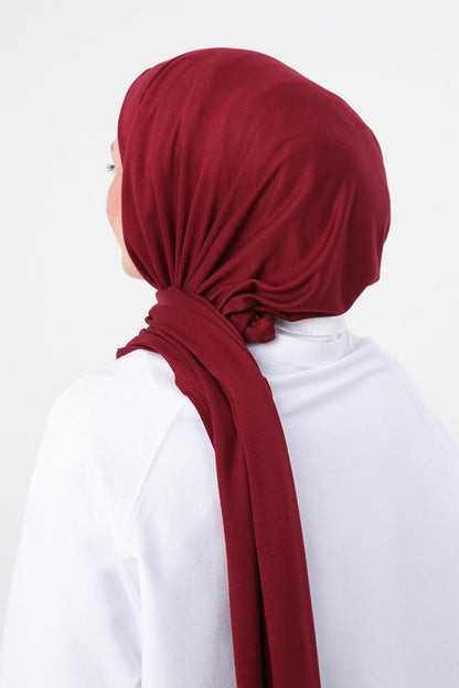 Burgundy Cotton Viscose Blend Combed Cotton Shawl