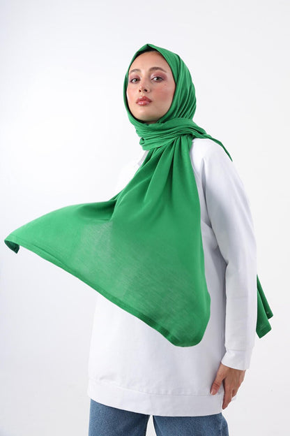 Çimen Cotton Viscose Blend Combed Cotton Shawl