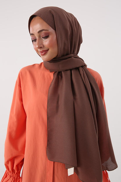 Mink Stripe Detailed Cotton Shawl