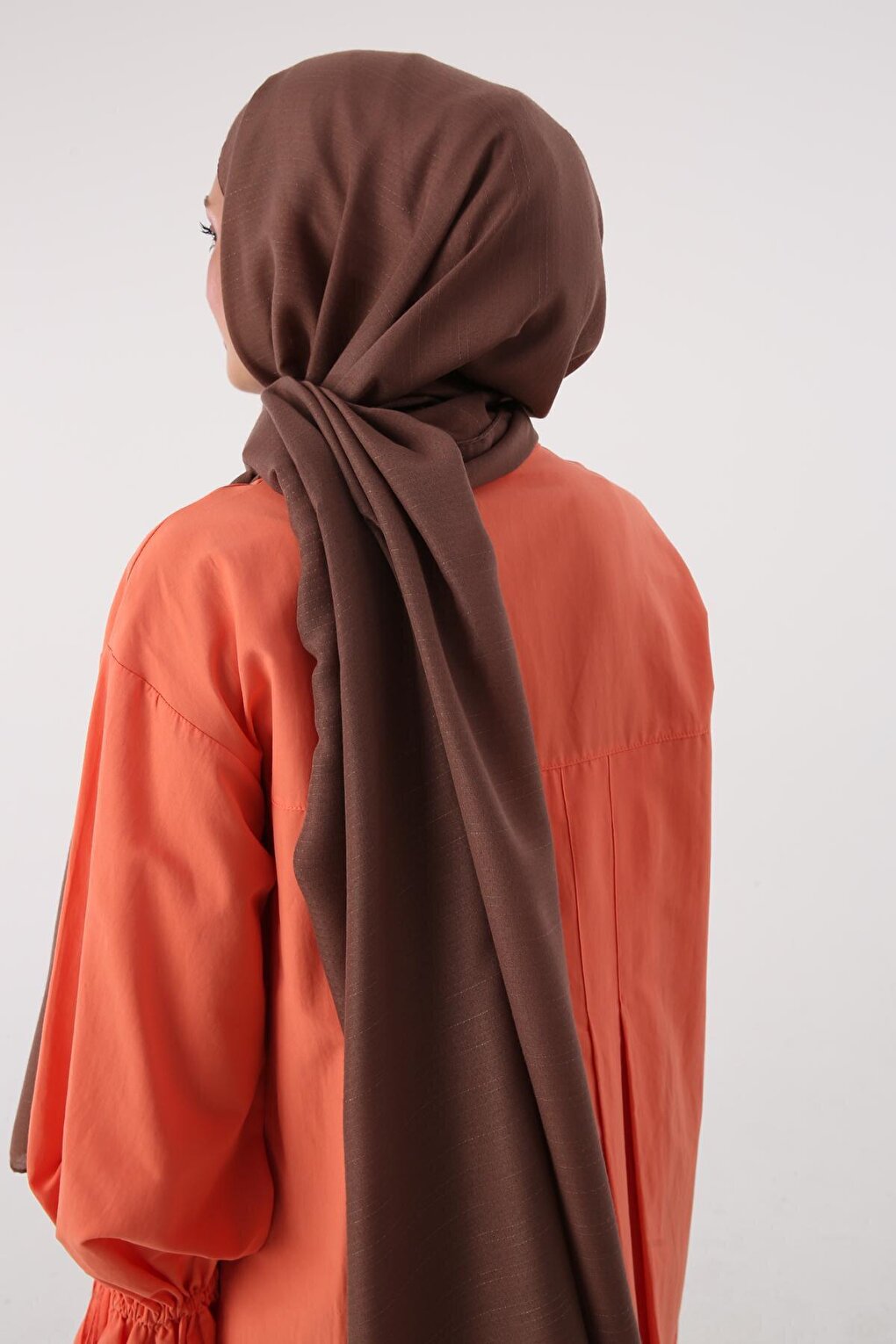 Mink Stripe Detailed Cotton Shawl