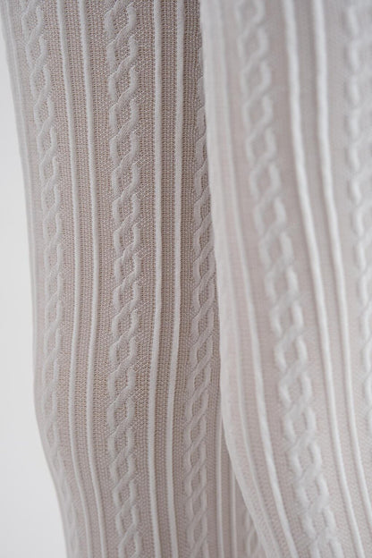 Patterned Children's Pantyhose White