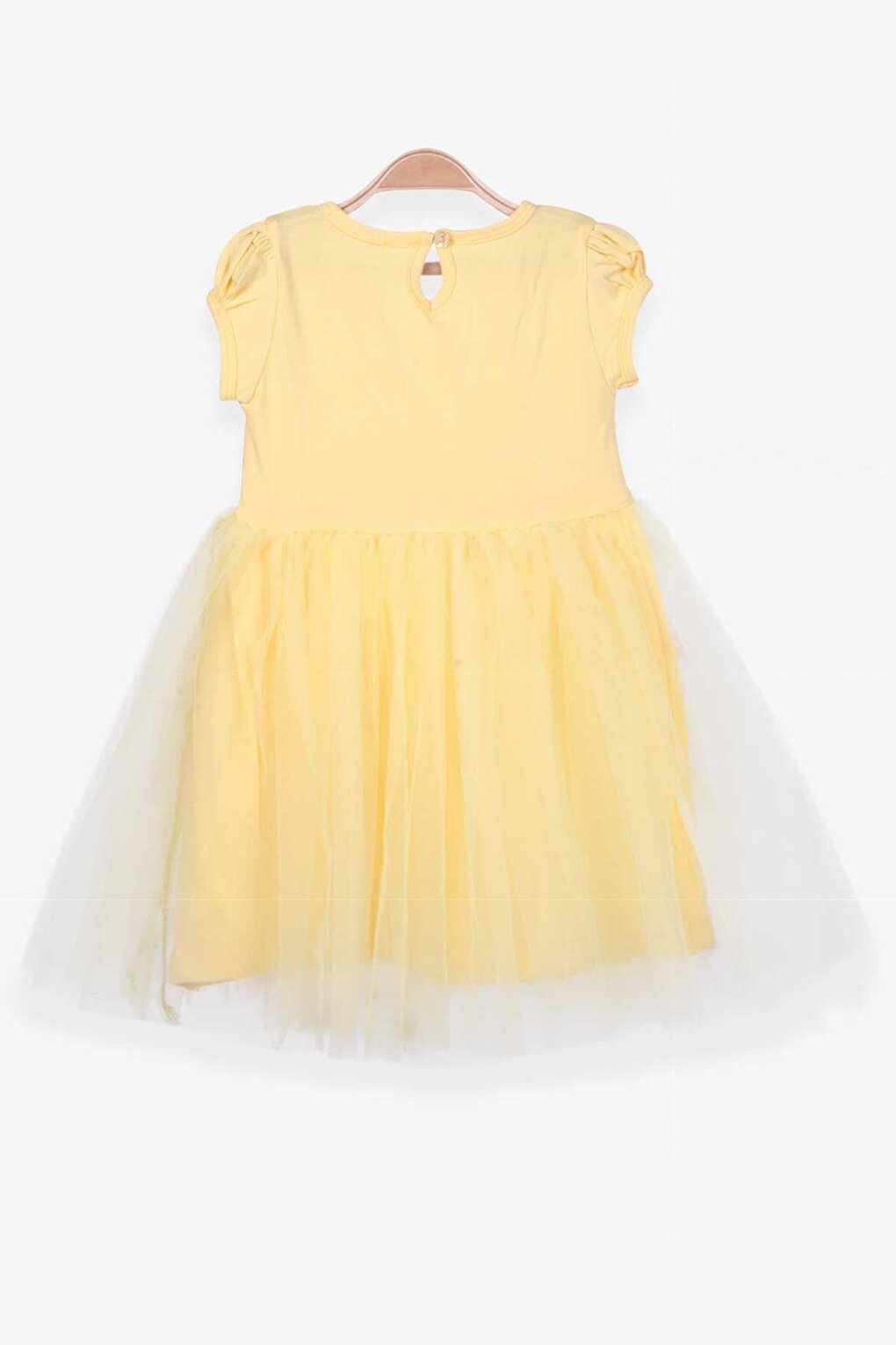 Girl's Dress Yellow with Floral Embroidery (Age 4)