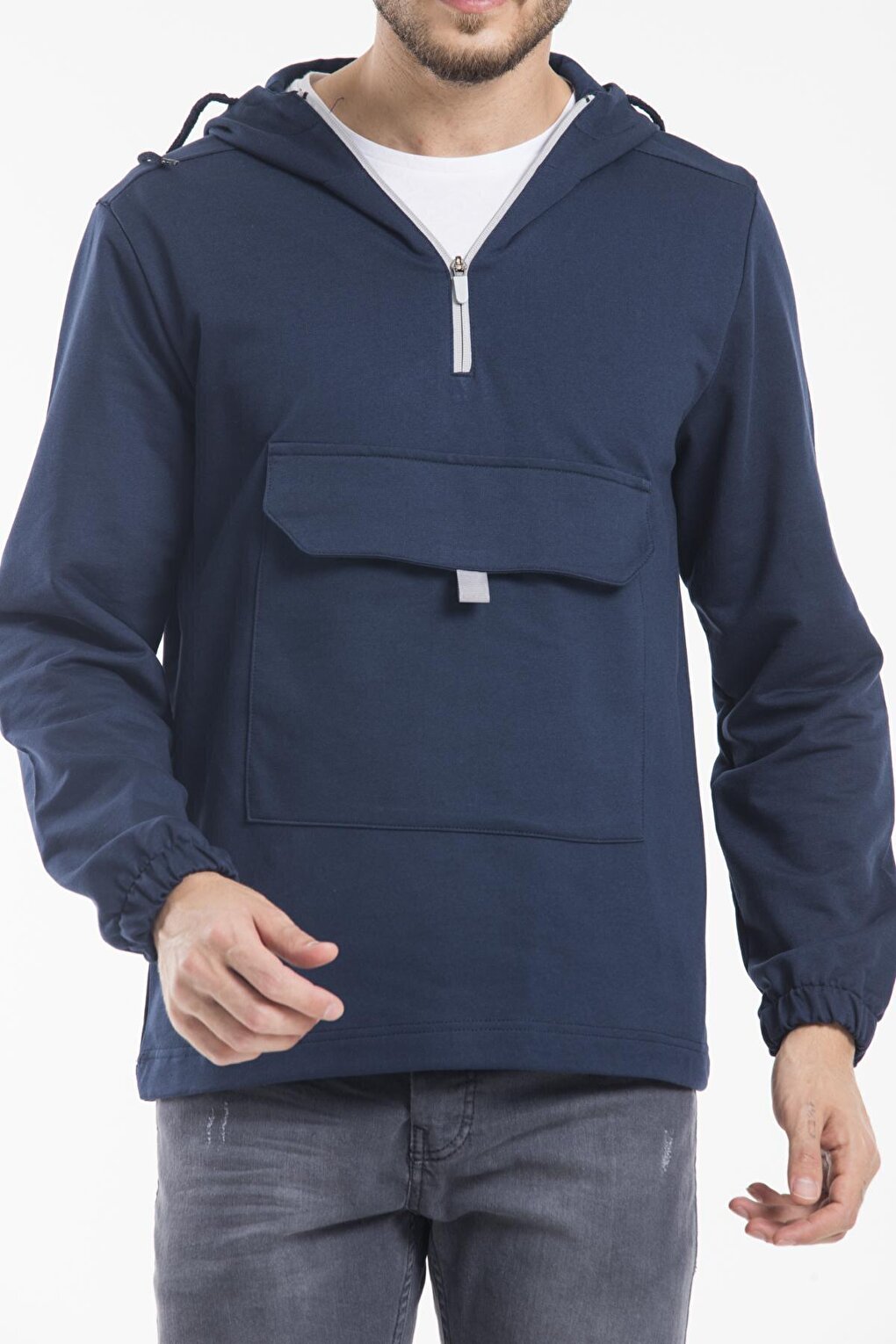 Men's Hooded Half Zipper Thin Sweatshirt SPR 20K52