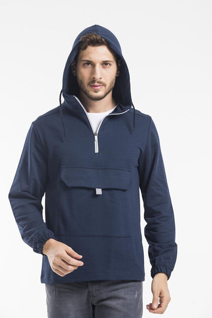 Men's Hooded Half Zipper Thin Sweatshirt SPR 20K52