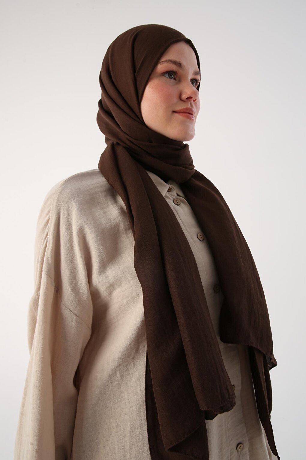 Bitter Brown Cotton Scarf Shawl