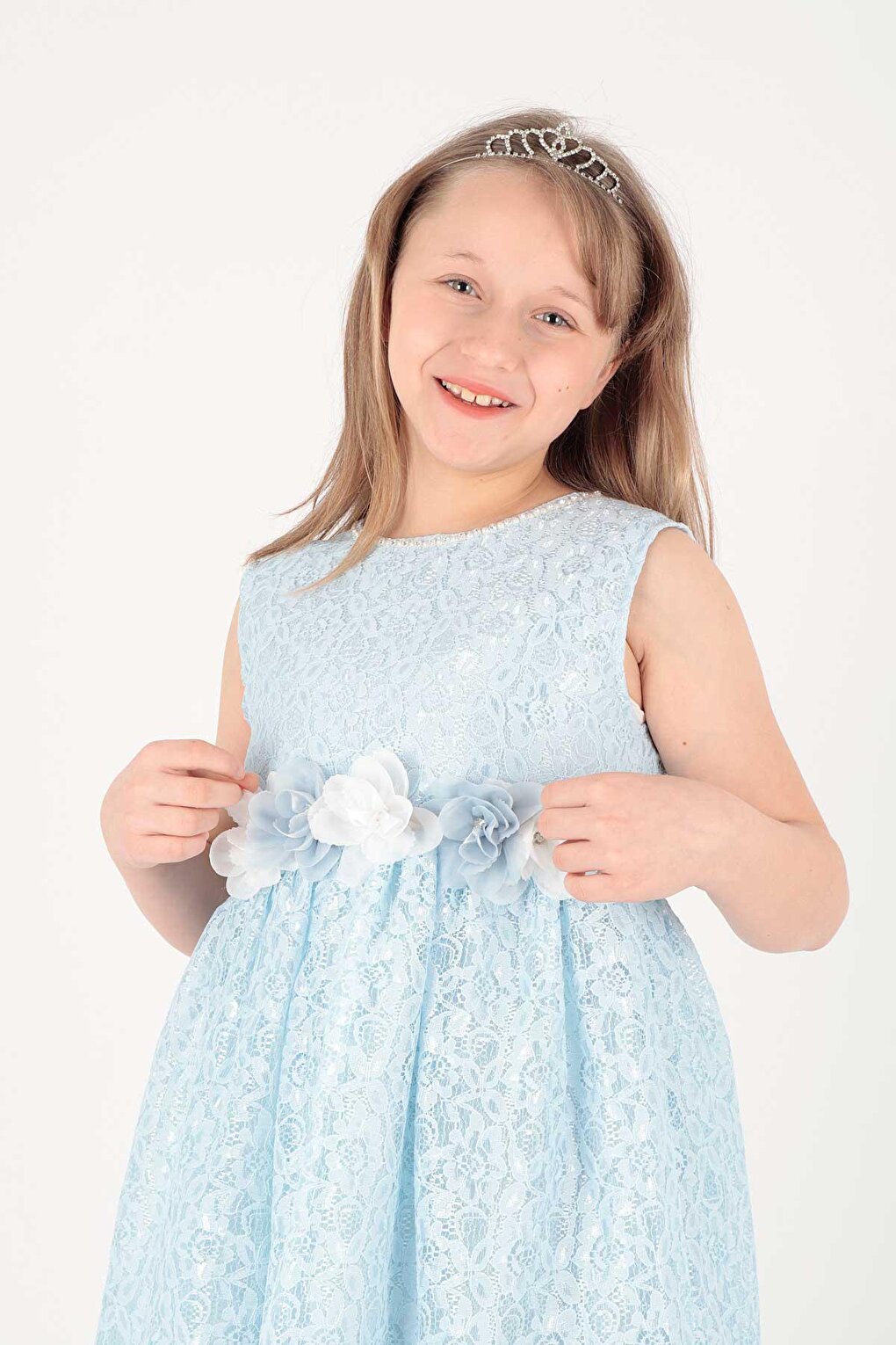 Girl's Lace Dress with Tail Ak2208