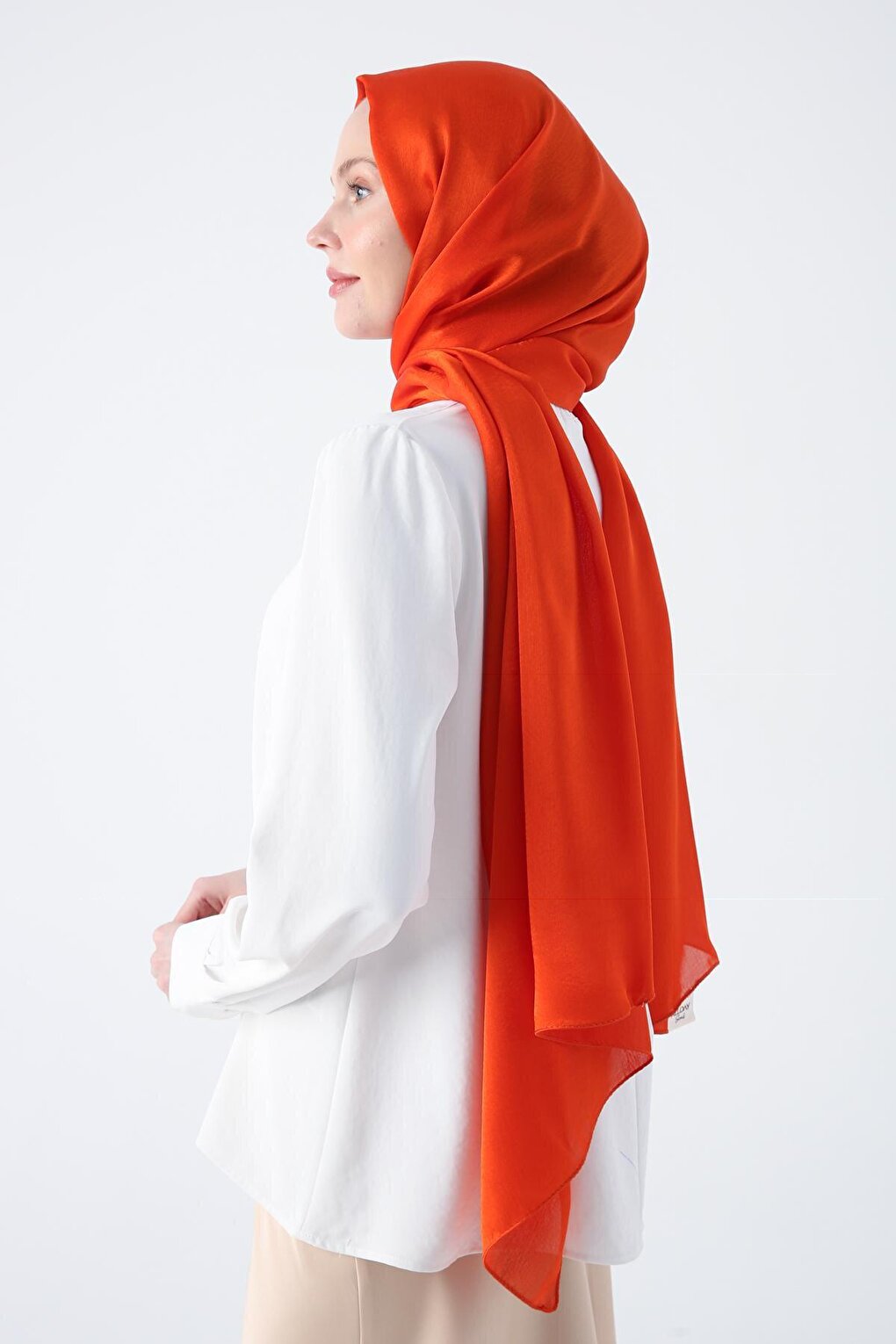 Orange Plain Janjan Shawl