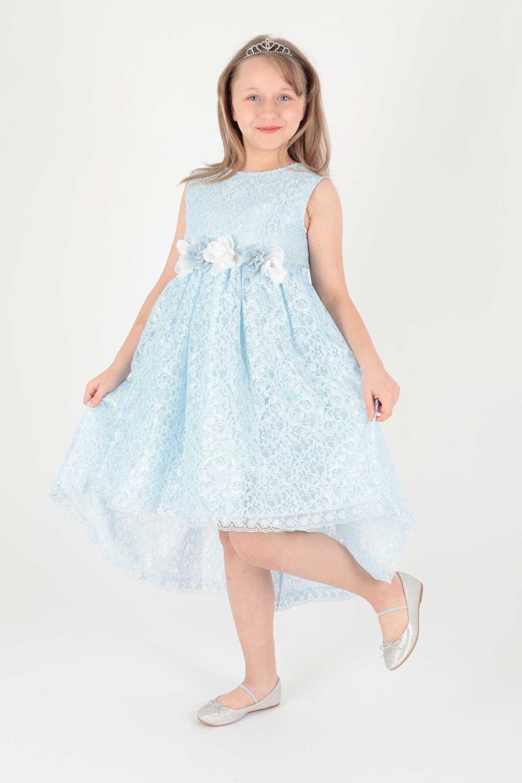 Girl's Lace Dress with Tail Ak2208