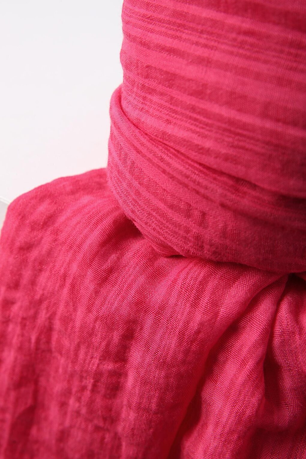 Pink Striped Cotton Shawl