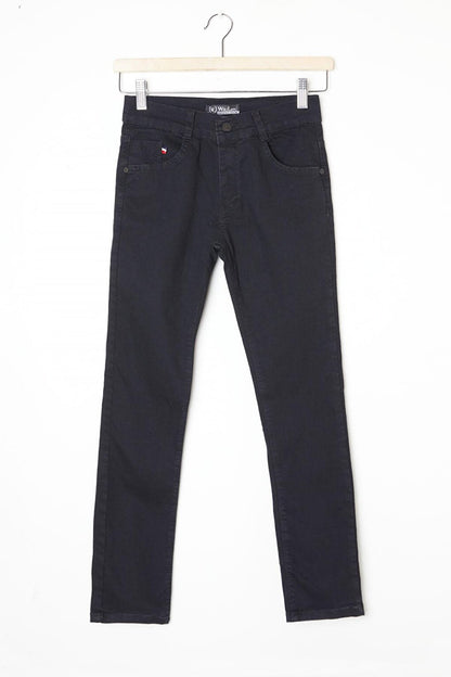 Black Men's Basic Skinny Leg Jean Trousers 12-17 Years 16224