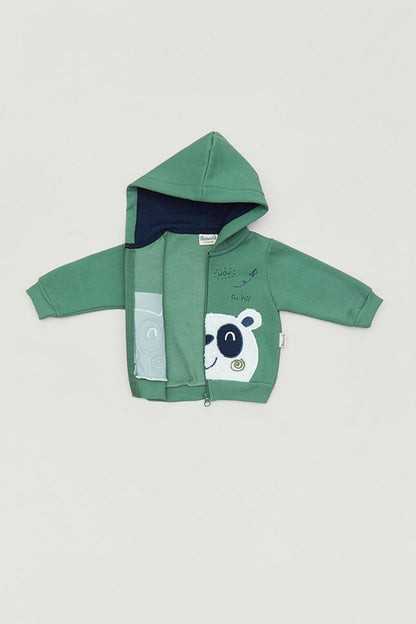 Embroidered Hooded Boy's Sweatshirt