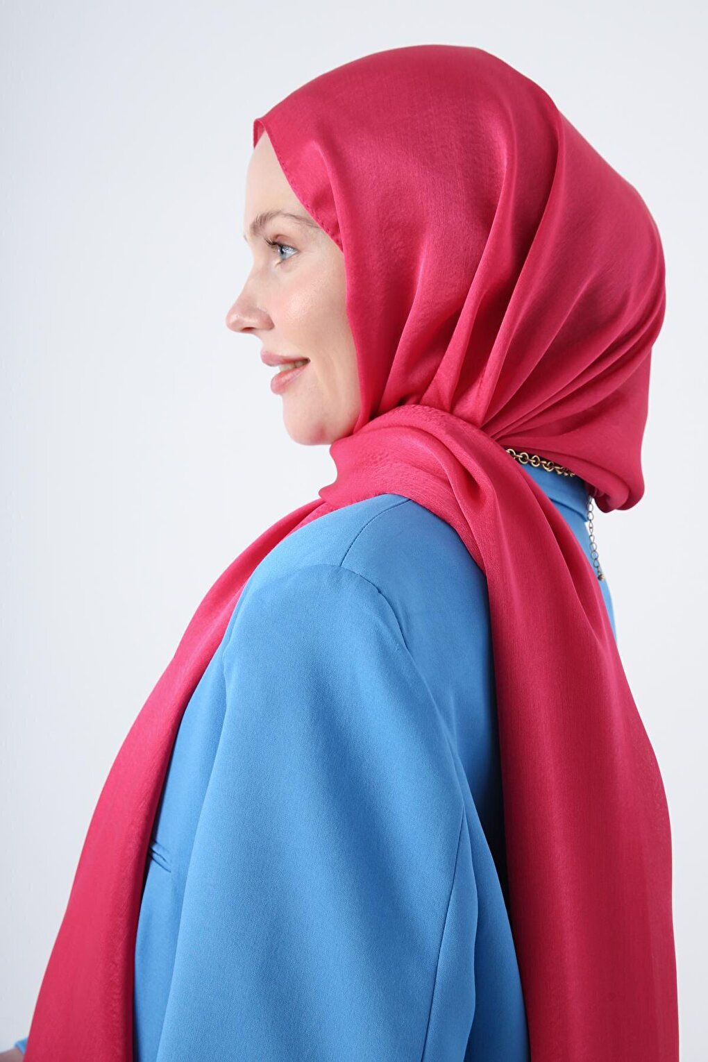 Pink Plain Janjan Shawl