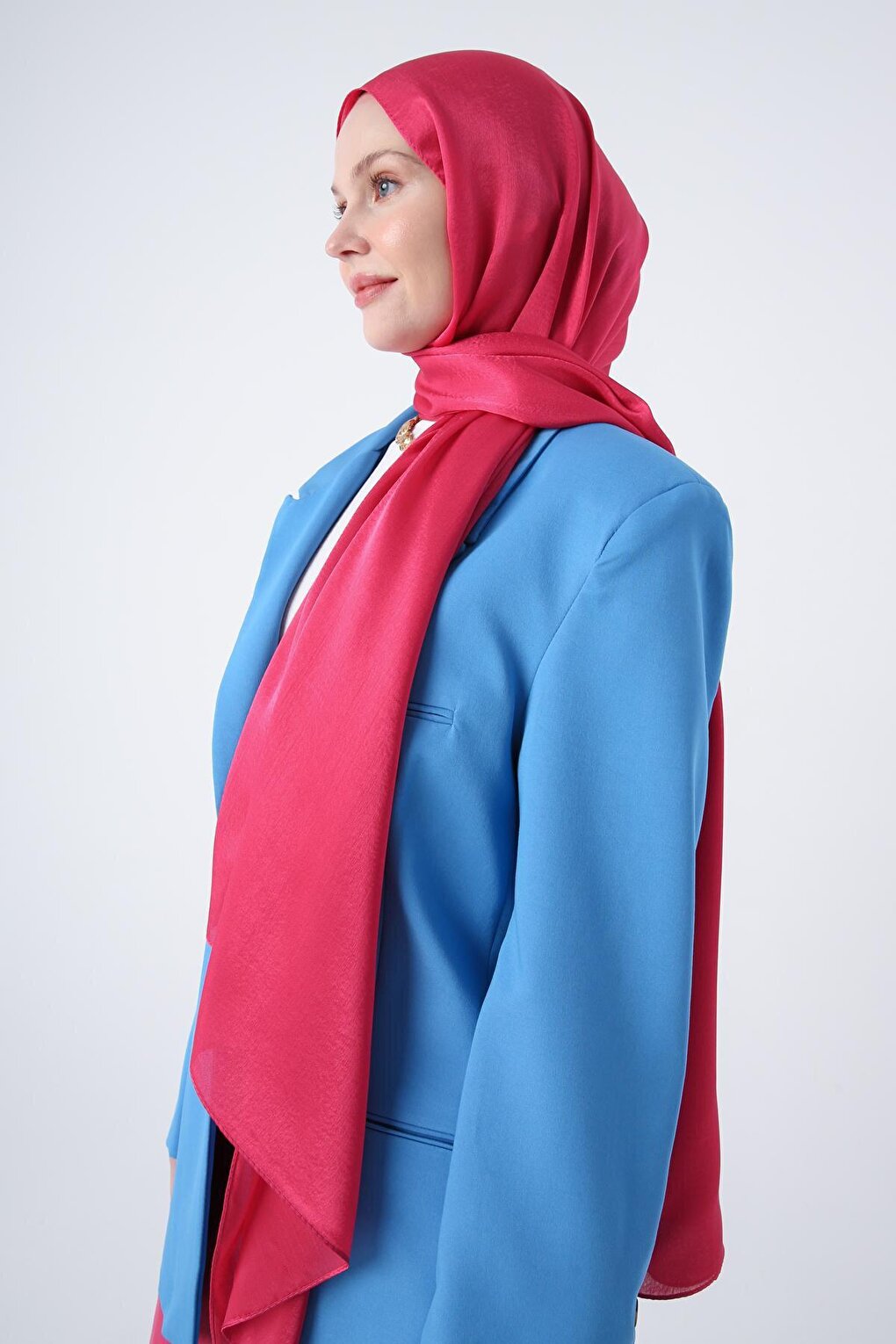 Pink Plain Janjan Shawl