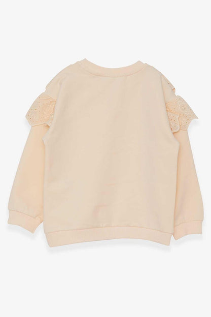 Girl's Sweatshirt Laced Cream (4-8 Years)