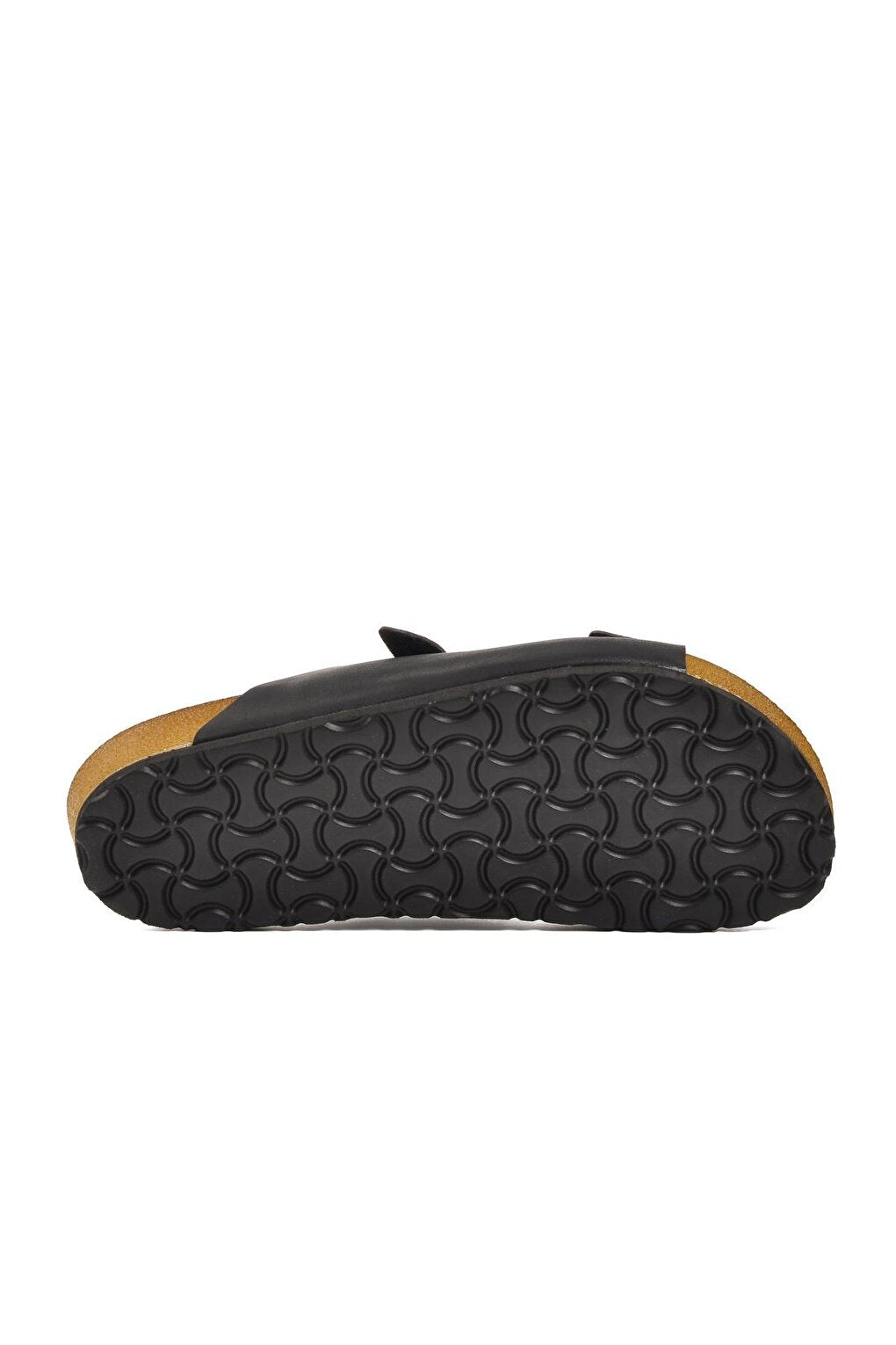 31-021 Black Double Striped Men's Cork Slippers