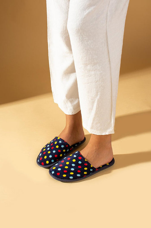 Warm Lining Polka Dot Comfortable Mold Women's Home Slippers BNK355