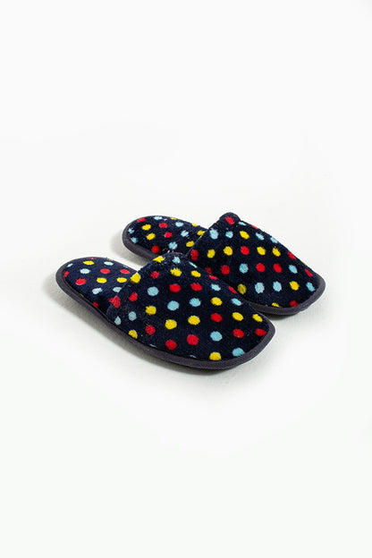 Warm Lining Polka Dot Comfortable Mold Women's Home Slippers BNK355