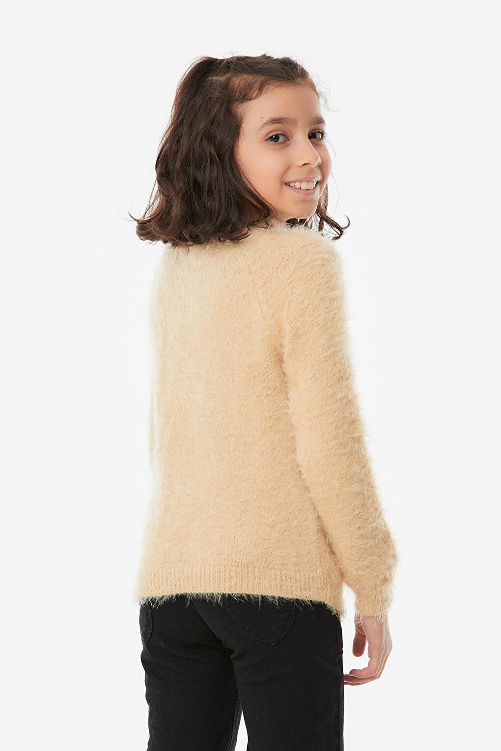 Bearded High Collar Girl's Sweater