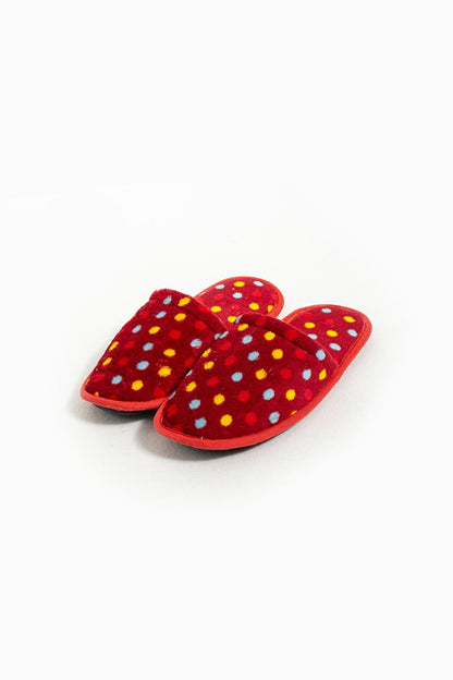 Warm Lining Polka Dot Comfortable Fit Women's House Slippers BNK355