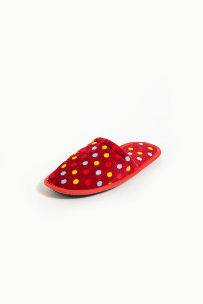 Warm Lining Polka Dot Comfortable Fit Women's House Slippers BNK355