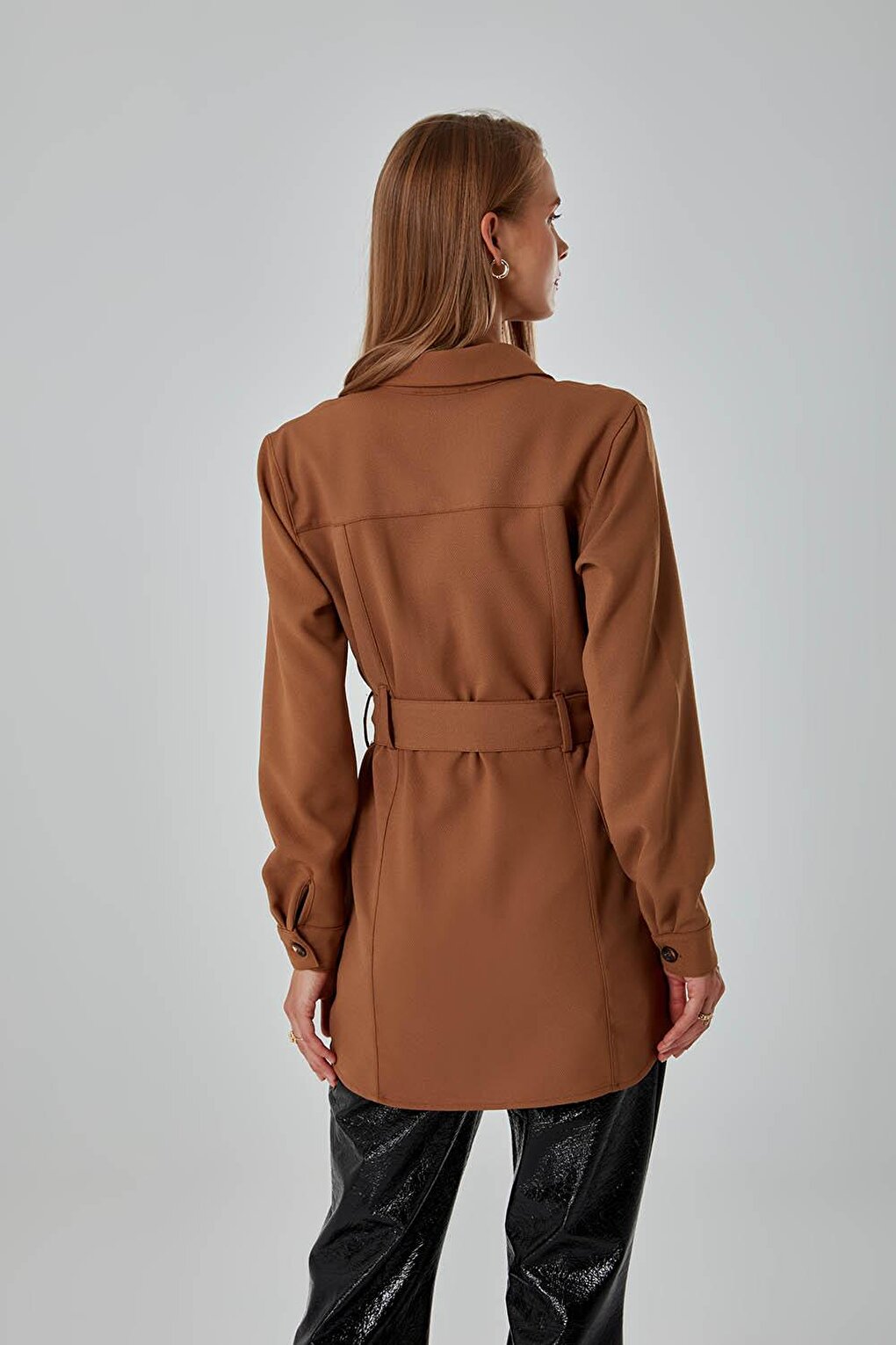 Camel Jacket with Bag Pockets