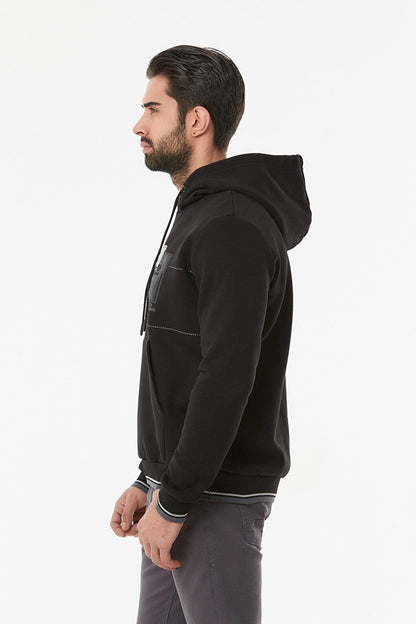 Embroidered Kangaroo Pocket Sweatshirt