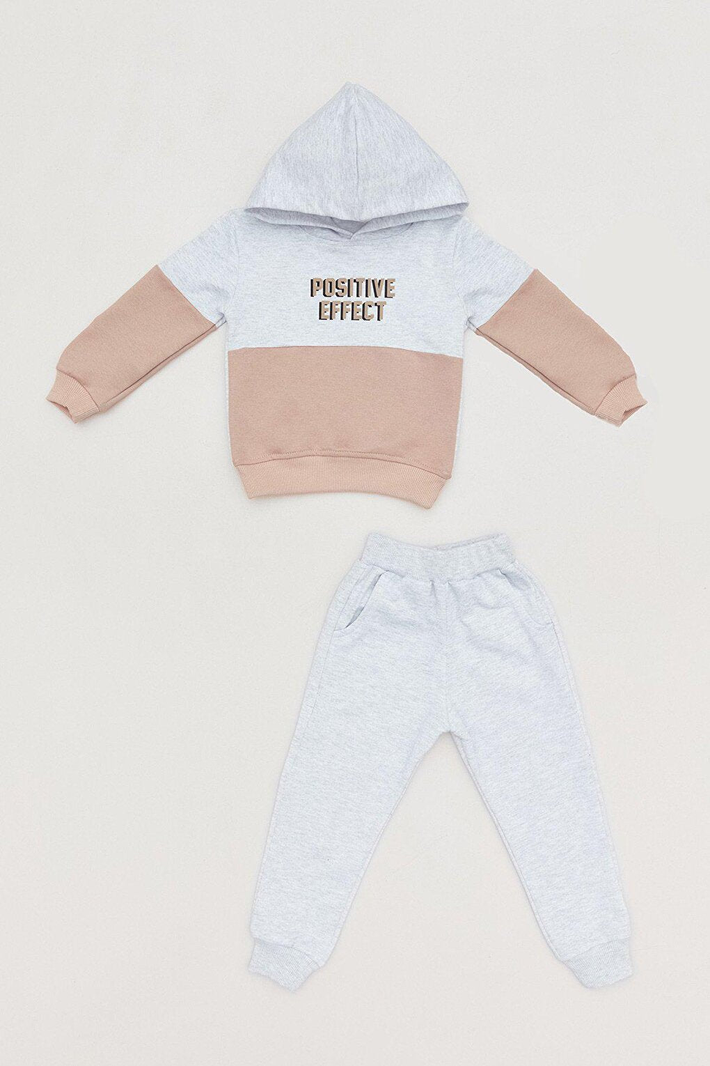 Text Printed Hooded Boys Tracksuit Set