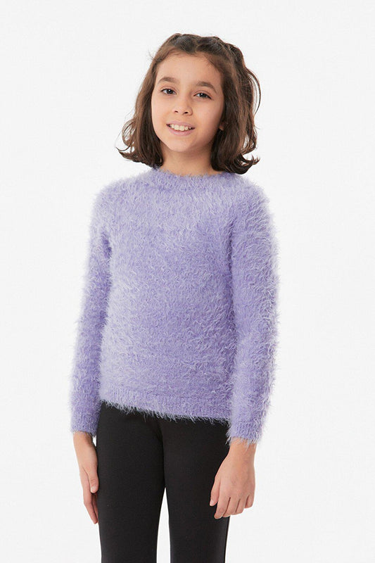 Bearded High Collar Girl's Sweater