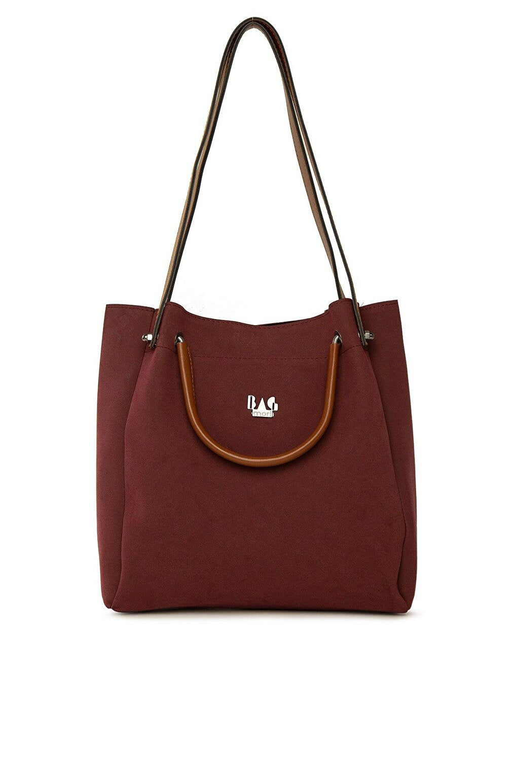 Large Nubuck Bag with Iron Handle Garnish