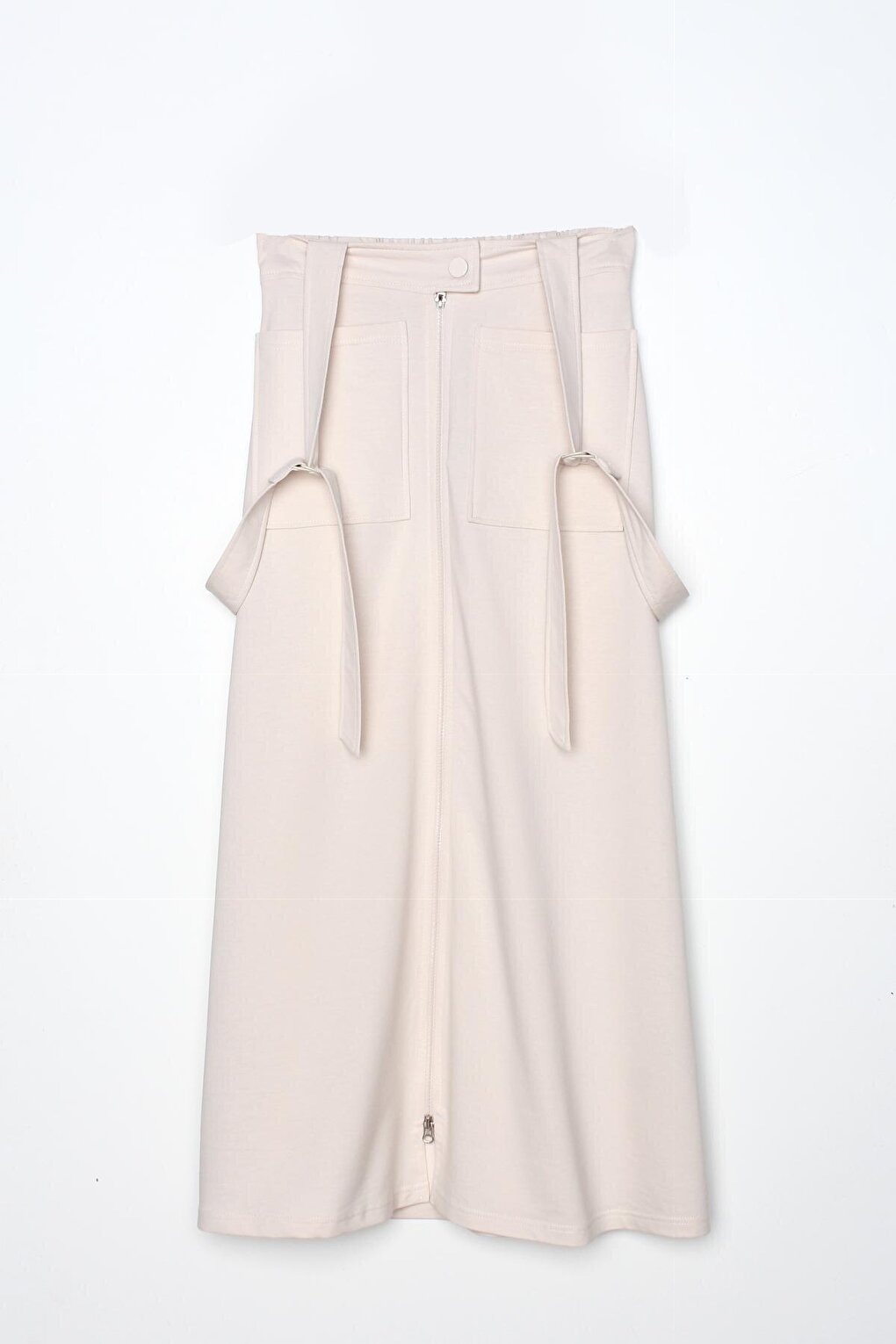 Ecru01 Hanger Pocket Zipper Skirt