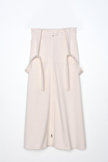 Ecru01 Hanger Pocket Zipper Skirt