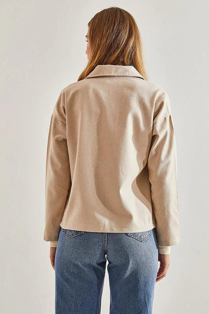 Women's Double Pocket Gabardine Jacket