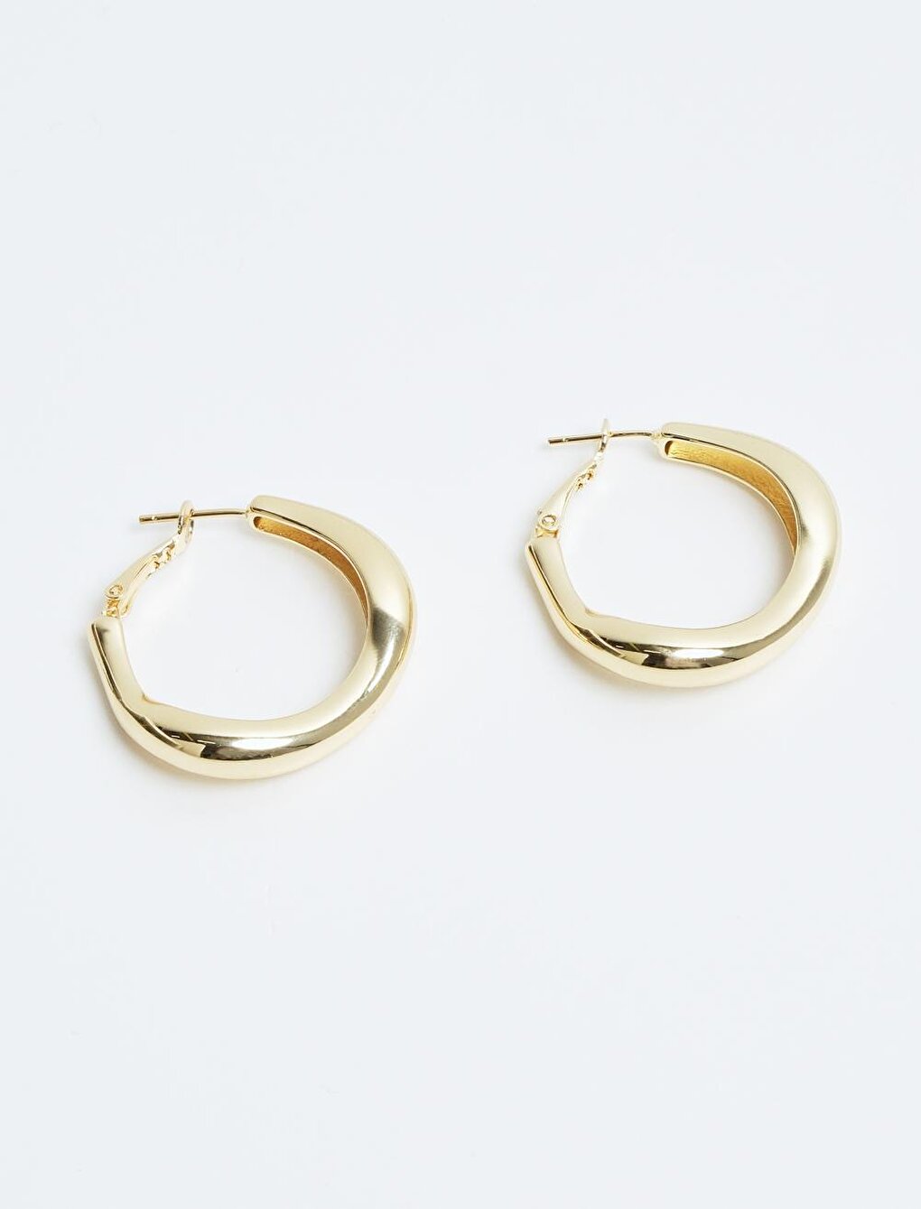 Gold Stylish Hoop Earrings with Figures