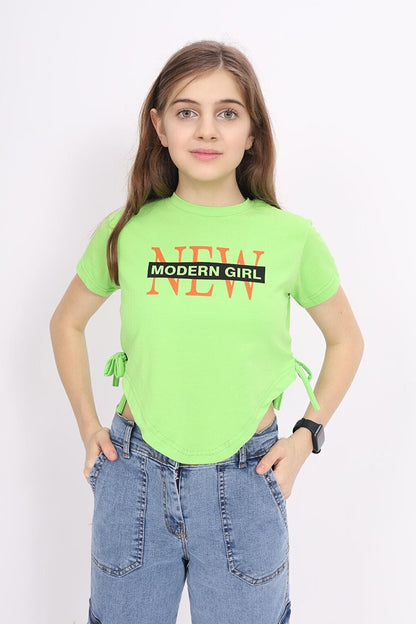 Girl's Lace Crop T-Shirt 9-14 Years LX 228